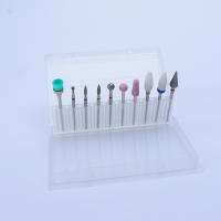 Juego De 10 Piezas De Brocas Para Uñas Kit De Corte De Cerámica Herramientas De Manicura Para Máquina Eléctrica Accesorios De Buras Rotativas - details 0