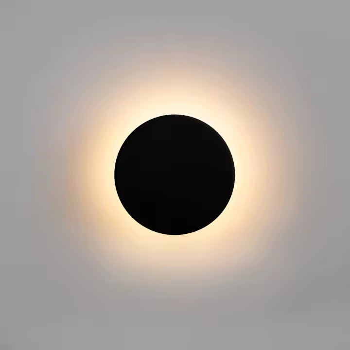 Barcelona LED Aplique de pared circular "Eclipse" 9W - CCT - IP65 - 1