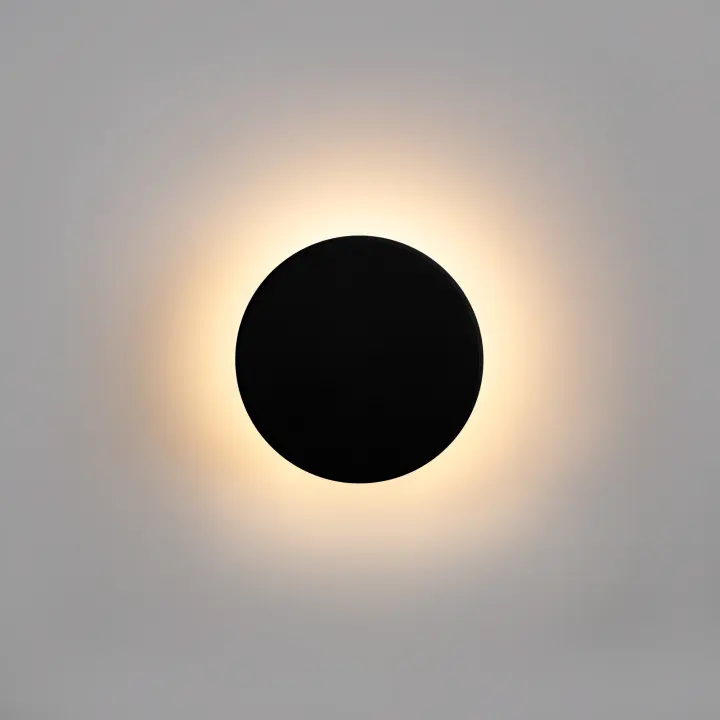 Barcelona LED Aplique de pared circular "Eclipse" 9W - CCT - IP65 - 1