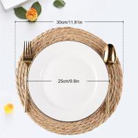 Mantelos Redondos De Hiedra Natural Tejidos En Macramé Para Mesa De Comedor Grande Tapete De Alfombra Ecológico De Paja Tejida - details 3