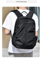 Mochila Universitaria Clásica Versátil De Color Sólido Para Hombres Y Mujeres Con Gran Capacidad Bolsa De Hombro - details 3