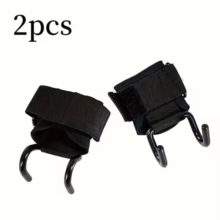 2-Pack De Gancho Para Muñeca De Acero Inoxidable Con Mango Suave Para Levantamiento De Pesas Pull-Ups Y Entrenamiento De Fuerza Soporte Horizontal Para Barra - 1