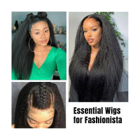 Pelucas Sintéticas Con Parte U Para Mujeres Negras Textura Yaki Rectas Color Natural Extensiones De Cabello Con Clip Peluca Larga 26+ Pulgadas - details 4