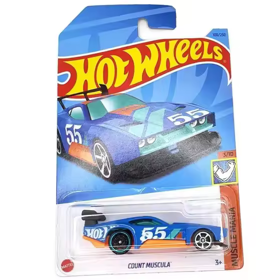 MATTEL - Hot Wheels - 3/10 - Count Muscula - 1/64 - Hkk89 - És una marca de Mattel que produce coches de juguete en fundición a presión, fabricando modelos con metal inyectado - Recomendado para mayores de 3 años - 1