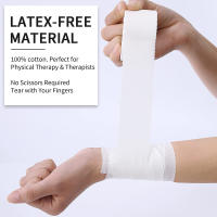Cinta Elástica De Algodón Para Deportes En Blanco Soporte Muscular Para Rodilla Muñeca Y Tobillo Fácil De Rasgar - details 21