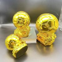 Copa De Fútbol Dorada Con Tecnología Electroplata Decoración De Escritorio Artefacto Resina Regalo De Cumpleaños Y Oficina - details 8