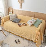 Manta De Algodón Nórdica De Color Sólido Para Todas Las Estaciones Toalla De Pelusa De Viento Simple Cojín Para Almuerzo Estilo Clásico Rectangular Para Adultos - details 4