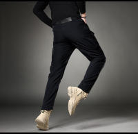 Pantalones Tácticos Caqui Para Hombre Con 4 Bolsillos Y Cintura Elástica Pantalones De Trabajo Militares Para Acampar Y Senderismo - details 4