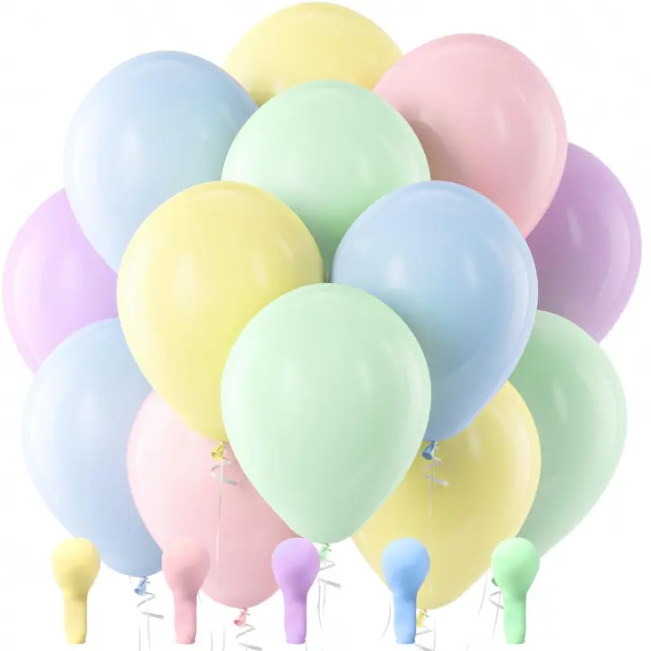 100 Hermosos Globos de látex de 10 libras, Globos de fiesta, Globos de Boda para decoración, Perfectos para tus fiestas, decoraciones de Pascua - 1