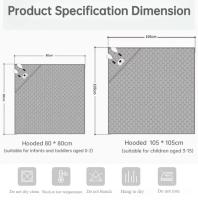 Toallas De Bano Con Capucha Para Bebés Recién Nacidos Suaves Cálidas Ropa De Baño Para Niños Y Niñas Tapete De Descanso De Velours De Coral - details 0
