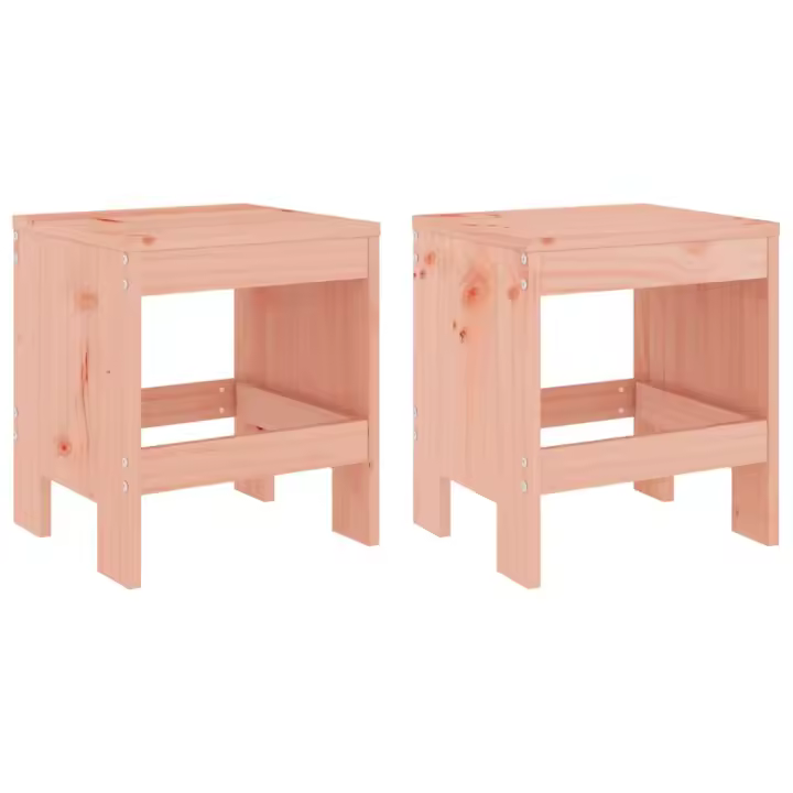 Taburetes de Jardín 2 UDS Madera de Abeto Douglas 40x36x45 cm - 1