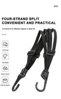 Cuerda Elástica Para Motocicleta SEAMETAL Correa De Fijación Para Casco Ajustable Tamaños 60cm/90cm Accesorio De Equipaje - details 4