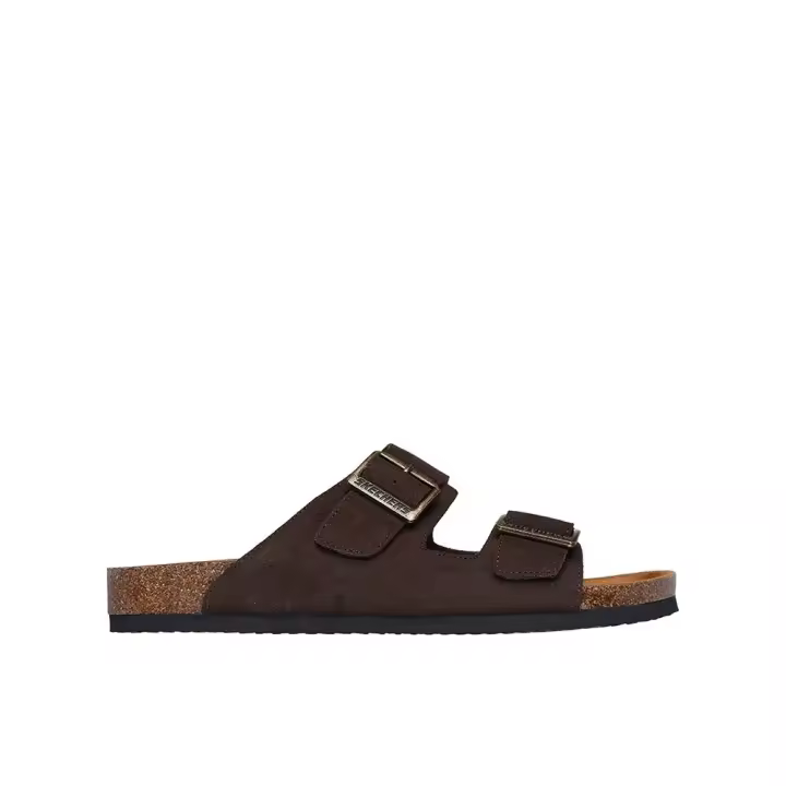 Skechers Relaxed Fit: Aidan - Leelan Sandalias planas para hombre chocolate en ante 83691 - 1