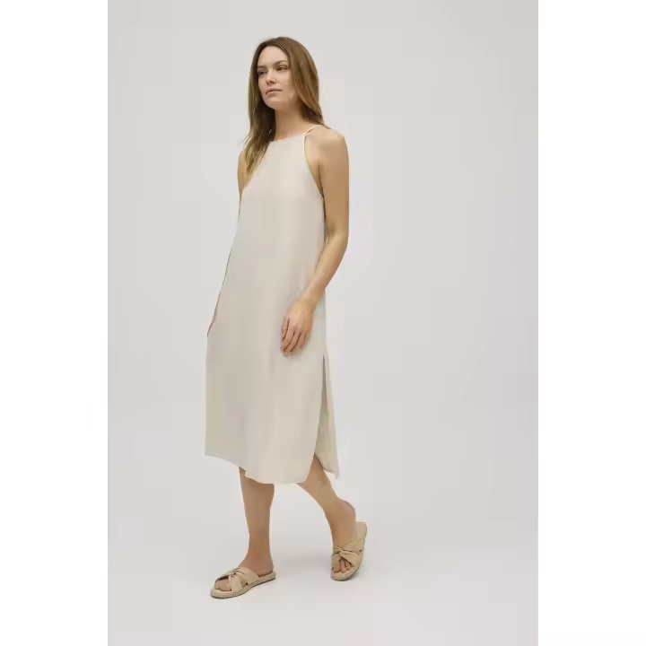 Ysabel Mora - Vestido midi recto con lino - 1