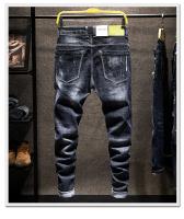 Jeans Rupturados Para Hombre 2024 Otoño Nuevos Stretch Slim Straight Pantalones Streetwear Jovenes Pequeños Detalles En Denim - details 2