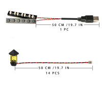 14PCS Bloques De Construcción Luz De Jardín Ambiente MOC Farol De Calle Iluminación De Paisaje Para Jardines Y Parques Juguete LED De Bloques De Ladrillo - details 1
