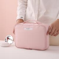 Neceser de Viaje Impermeable 2PCS con Doble Esponja y Bolsa de Cosméticos con Espejo (Rosa-L + S) - details 2