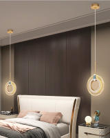 Lámpara Colgante Larga De Línea Moderna Y Sencilla Para Dormitorio Y Sala De Estar Decorativa Metal LED Fuente De Alimentación AC 90-260V - details 17
