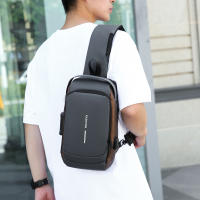 Bolso De Hombro Para Hombre Con USB Multifuncional Antirrobo Cruzado Viaje Sling Bolsa De Pecho Estilo Casual Tote Unisex - details 8