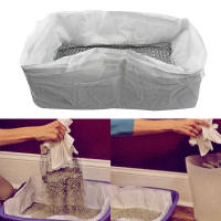 Juego De Bolsas De Filtro Para Caja De Arenero De Gato Reutilizables Con Agujeros Red De Limpieza Para Gatos Suministros Para Mascotas - details 1