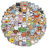 100PCS Pegatinas De Dibujos Animados Lindos Y Mixtos Para Bicicleta Libreta Y Estuche De Lápiz Decoraciones De Papel Sintético - details 0