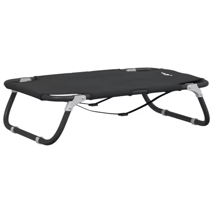vidaXL Cama para perros plegable tela oxford y acero gris antracita Dimensiones 70 x 46 x 18 cm, 80 x 55 x 18 cm, 105 x 65 x 18 cm - 1