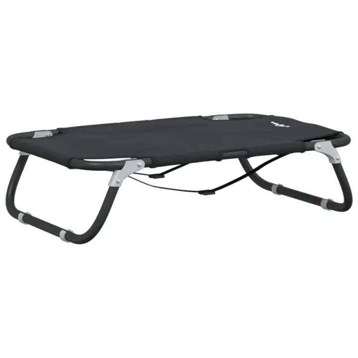 vidaXL Cama para perros plegable tela oxford y acero gris antracita Dimensiones 70 x 46 x 18 cm, 80 x 55 x 18 cm, 105 x 65 x 18 cm - 1