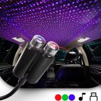 Lámpara De Ambiente LED Estelar Dual USB Proyector De Galaxia Para Techo De Coche Y Habitaciones Decoración De Atmosfera Con Luz Nocturna - details 0