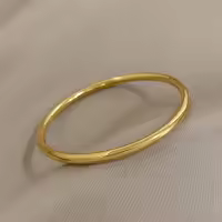 Pulsera De Acero Inoxidable Impermeable Para Mujer Con Plata De Oro Polido Y Superficie Lisa Cuff Bangles Abrochable Joyería Clásica - details 2