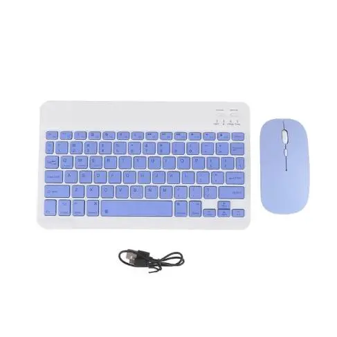 Teclado inalámbrico Universal con Bluetooth, Ratón para iPad, tabletas, portátiles, teléfonos inteligentes con Cable USB - 1