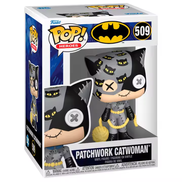 Figura Pop Dc Comics Patchwork Catwoman-Figura de Vinilo Coleccionable - Idea de Regalo- Mercancia Oficial - Juguetes para Niños y Adultos - Movies Fans - Muñeco para Coleccionistas y Exposición - 1
