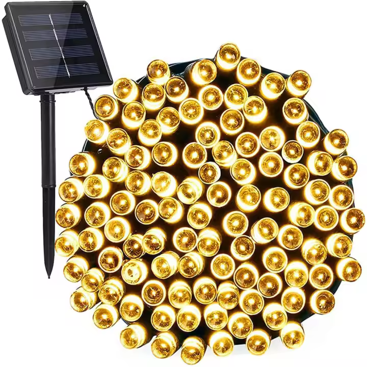 Luces Solares Para Exteriores 10M 20M 100 200 LED Impermeables Guirnalda De Hadas Para Decoración De Navidad Y Halloween - 1