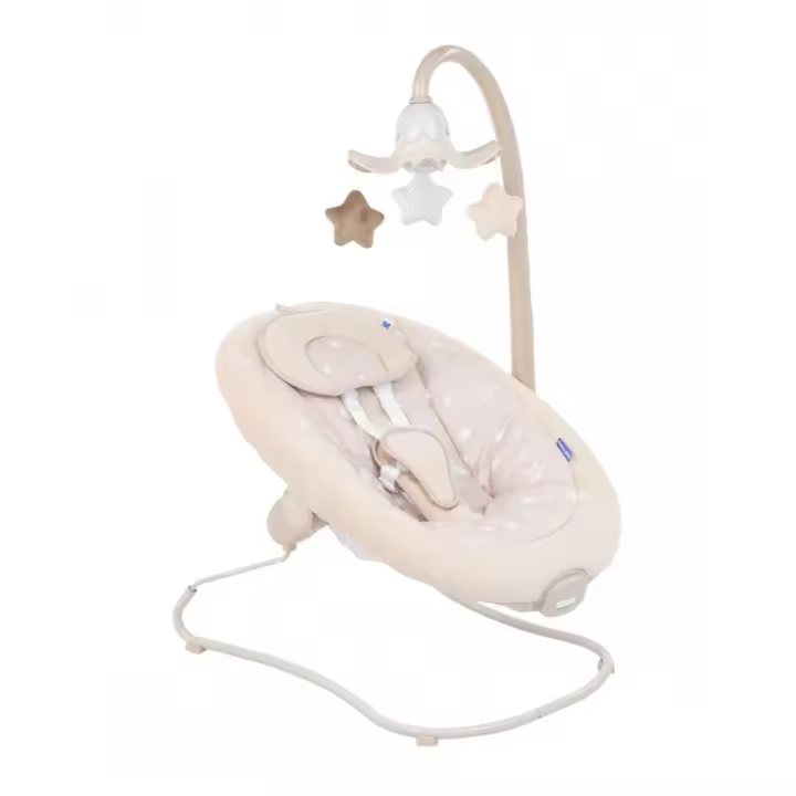 Hamaca Bebé Kikka Boo Stars con Barra de Juguetes Interactiva - Vibración 3 Velocidades - 1