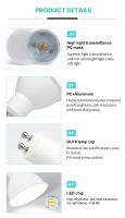 6PCS Bombilla LED GU10 220V 3W-12W 120/38 Grados Luz De Iluminación Sin Parpadeo Reemplaza El Spot Halógeno De 50W Para El Hogar - details 7