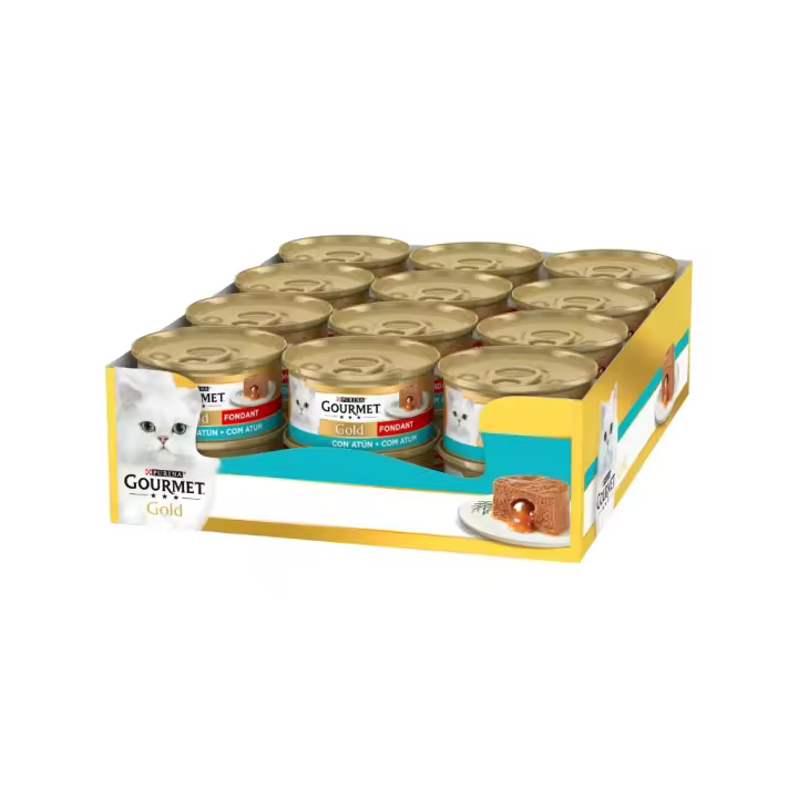 GOURMET - Gold Fondant (24x85 gr) - Comida Húmeda en Lata (Atún) - 1