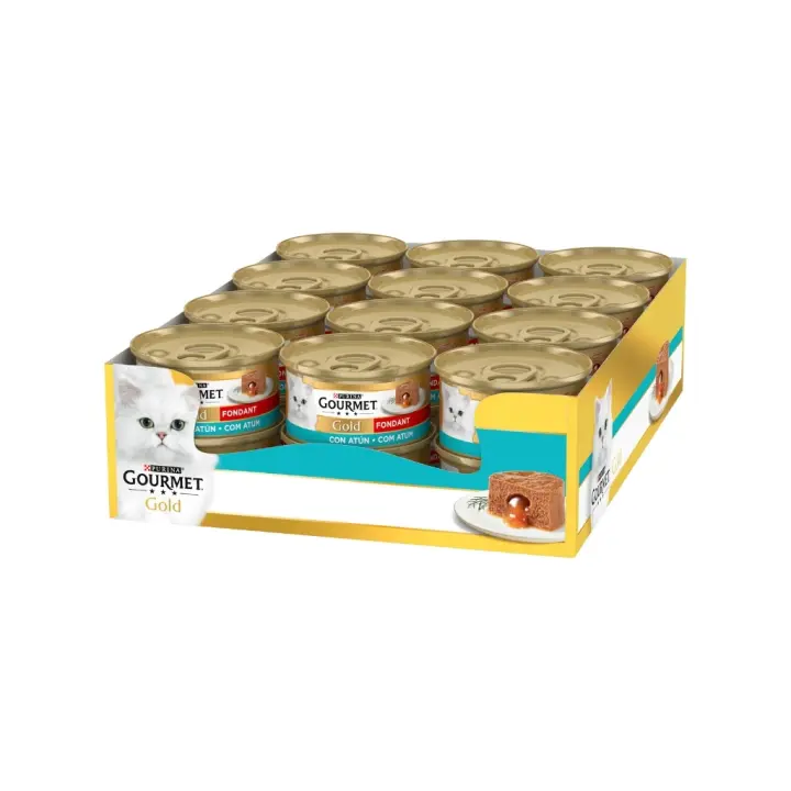 GOURMET - Gold Fondant (24x85 gr) - Comida Húmeda en Lata (Atún) - 1
