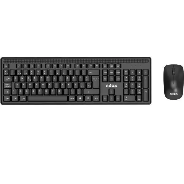 Nilox NXKMWE011 teclado Ratón incluido Oficina RF inalámbrico Español Negro - 1