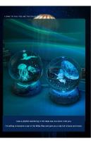 Lámpara De Noche En Forma De Balón De Cristal Con Jirafas Luminosas Y Astronauta Luz USB Para Decoración De Mesa Regalos Para Niños - details 5