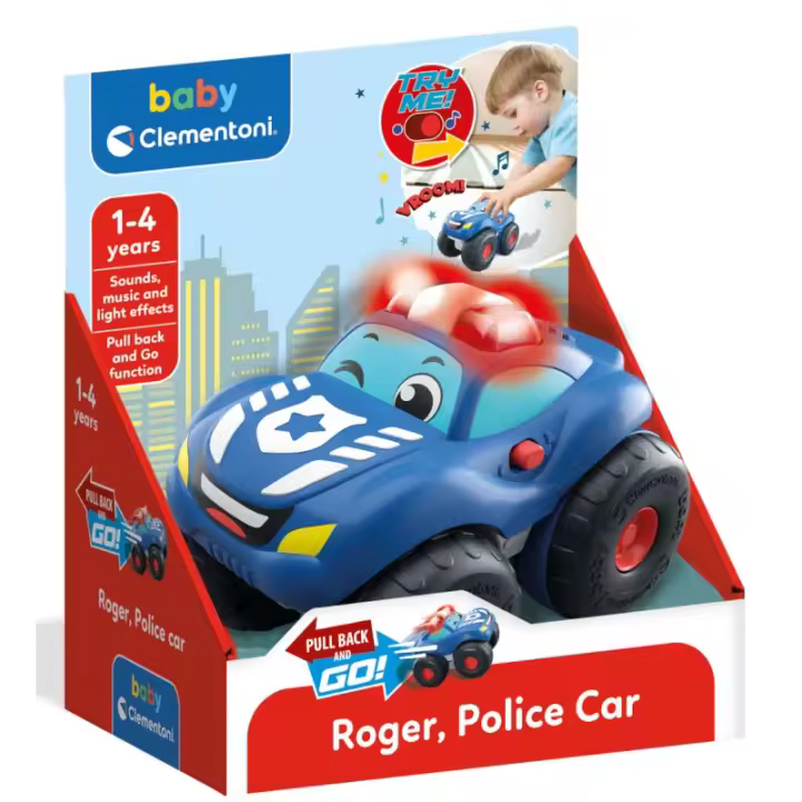 Coche Policía Acrobático infantil luz y sonido Clementoni - 1