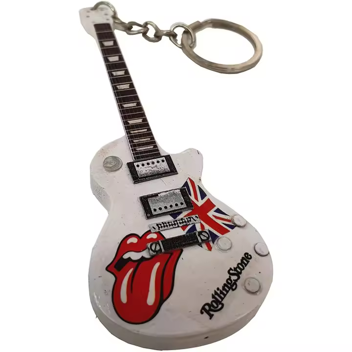 ROCKSTAR MUSIC Guitarra Electrica Llavero Rolling Stones EGK-0665 Regalo Musical - 1