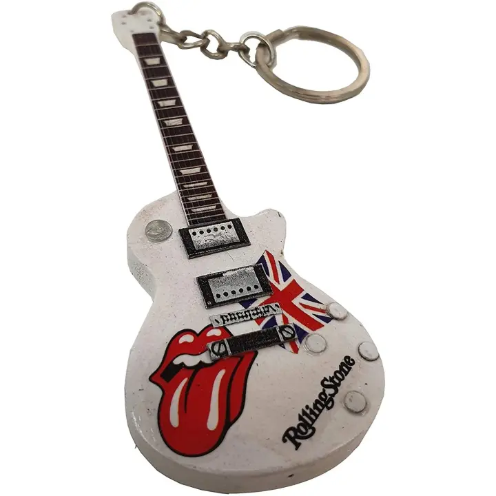 ROCKSTAR MUSIC Guitarra Electrica Llavero Rolling Stones EGK-0665 Regalo Musical - 1