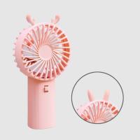Ventilador de refrigeración de mano funciona con Pilas AA ventilador Pequeño con orejas para oficina en casa Viajes al Aire Libre y Camping - details 11