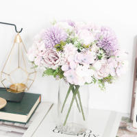 Ligera Y Económica Bouquet De Flores Artificiales De Seda Hydrangea Peony Para Decoración De Navidad En Casa Fiesta De Boda Accesorios DIY Para Jardín - details 6