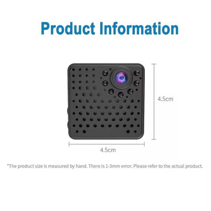 Cámara de seguridad inalámbrica, mini cámara WiFi 1080P para seguridad en el hogar con visión nocturna/detección de movimiento - 1