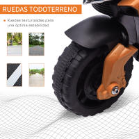 HOMCOM Moto Eléctrica para Niños de 18-48 Meses 6V con Faros Bocina 2 Ruedas de Equilibrio Velocidad 3 km/h Avance y Retroceso Motocicleta de Juguete Carga 25 kg 88,5x42,5x49 cm - details 5