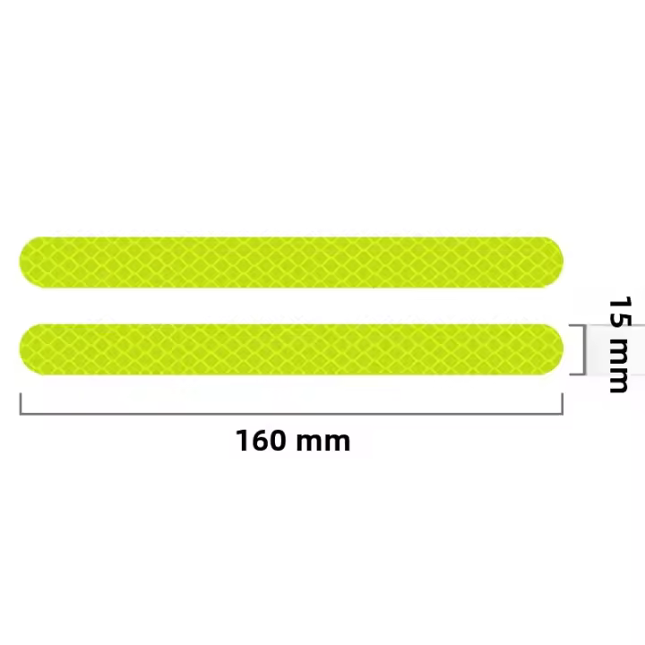 2PCS Etiquetas De Seguridad Nocturna Anticolisión Para Motocicleta Pegatinas Duraderas De Vinilo Para Casco Y Panel Lateral De Tanque De Combustible De Scooter - 1
