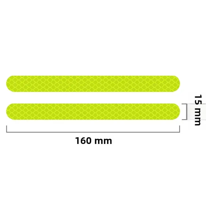 2PCS Etiquetas De Seguridad Nocturna Anticolisión Para Motocicleta Pegatinas Duraderas De Vinilo Para Casco Y Panel Lateral De Tanque De Combustible De Scooter - 1