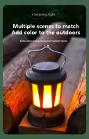 Lámpara De Camping Retro Portátil Lanternas Solares/Carga Tipo-C Luz De Emergencia Para Colgar En La Tienda De Acampar Y Escalada Al Aire Libre Jardín - details 17
