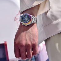Reloj De Cuarzo Para Hombre PAGANI DESIGN 2025 Con Bisel Arco Iris Multifuncional Vidrio De Zafiro Resistentes Al Agua Y Al Choque VK63 - details 4