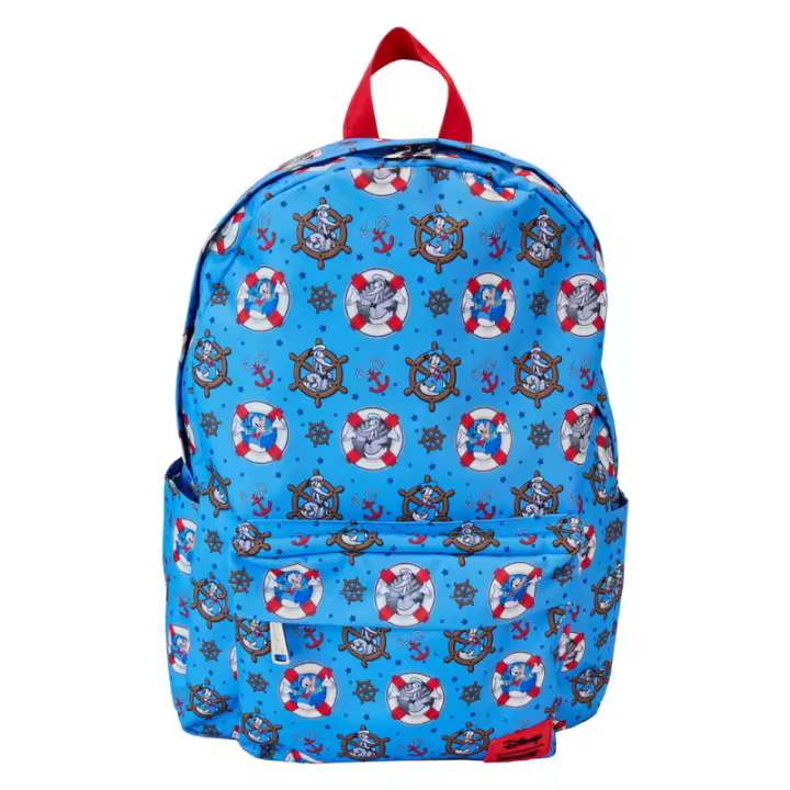 Mochila nylon 90th Anniversary Pato Donald Disney Loungefly 43cm. Mochila ergonómica con amplio espacio. Diseño resistente y versátil para llevar tus pertenencias con estilo. - 1